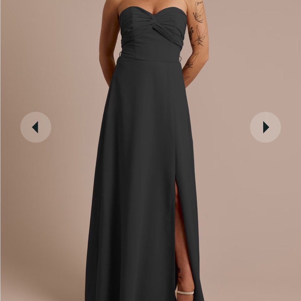 David's Bridal Black Convertible Maxi Dress